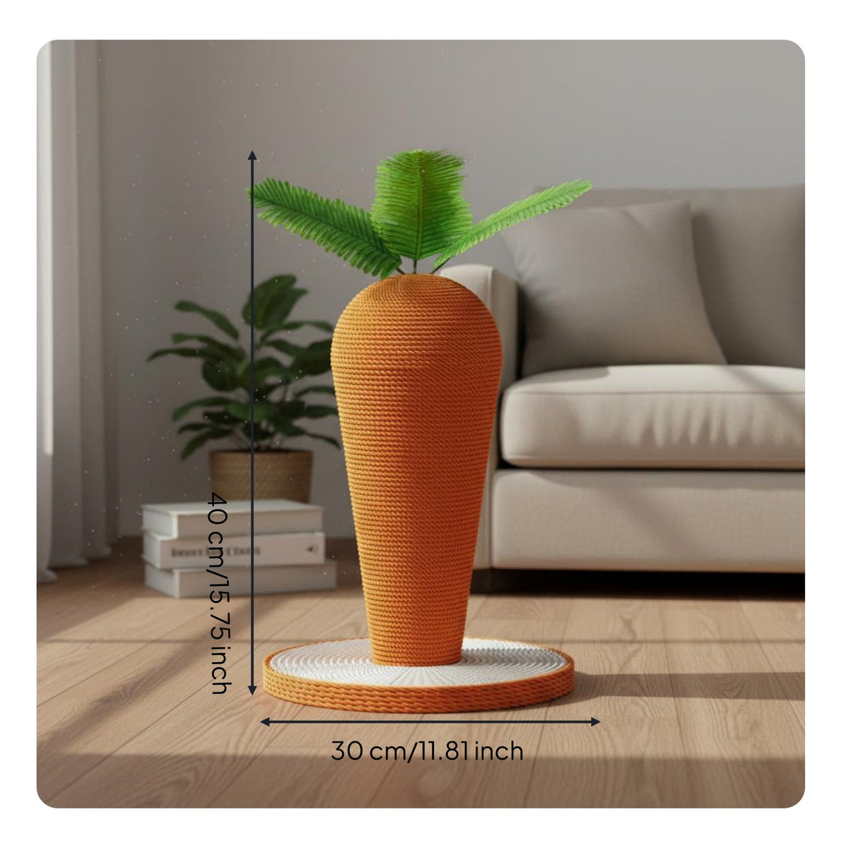 Carrot Cat Scratcher Protects Furniture Carrot Cat Scratcher Space Saving Pet Supply for Kittens