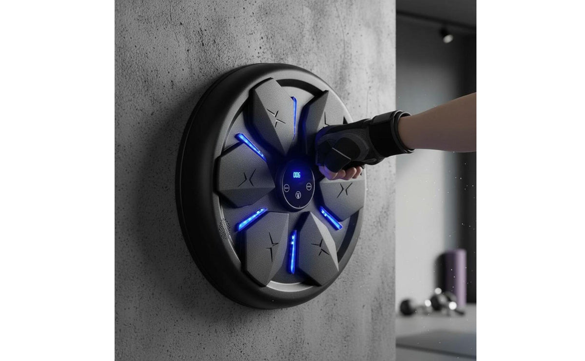 Dynamic Light Effects Music Boxing Machine Stress Relief LED Music Punching Machine Adjustable Speed for Adults