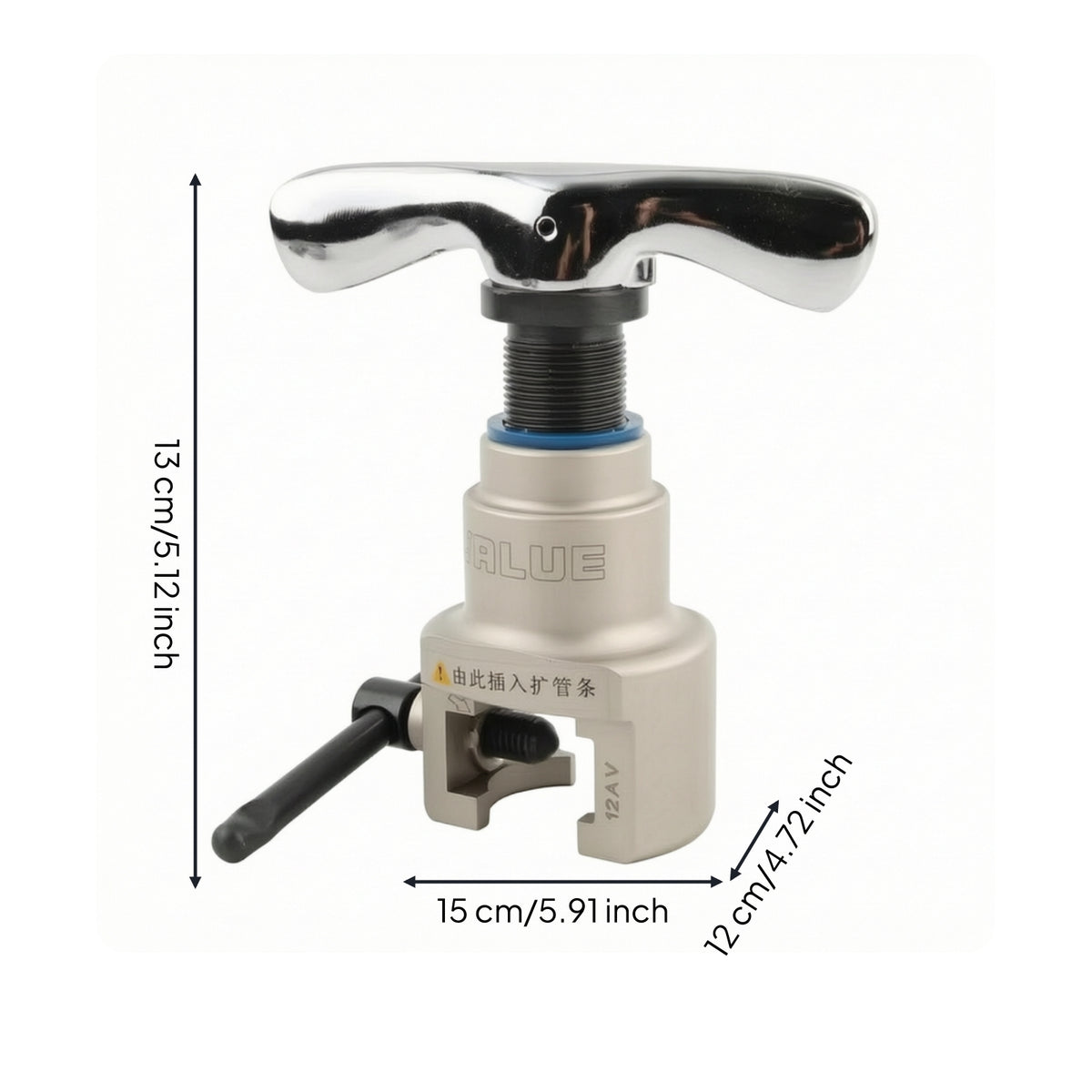 Even Grip Clamp-Style Tubing Tool Damage-Damage-Proof Handheld Tubing Tool with Adjustment Knob Universal Anti-Kink for HVAC Installers