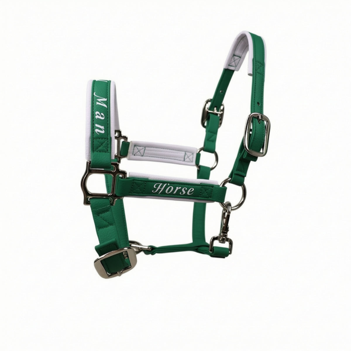 Horse Halter Reinforced Synthetic Leather Halter Padded Tack for Riders, Stable, Training