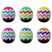 6 Pieces Handmade Spherical Crocheted Sandbag Multicolor Crocheted Sandbag