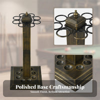 Metal Billiard Cue Floor Rack 8-Hole Pool Cue Floor Stand Square Base Pool Stick Holder Stand Tall
