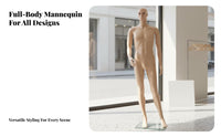 Adjustable Head Full Body Mannequin Easy to Assemble Female Mannequin Stable Glass Base Clothing Display Model Long-Lasting for Boutique Owners, Fashion Designers, Wedding Dress Shops, Boutiques, Exhibitions, Holiday Displays