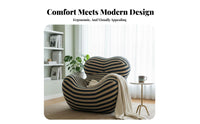 elegant design Enveloping Armchair Sculptural for-modern Frameless Foam Armchair fashionable Design Single Sofa for Young Adults, Homeowners, Living Room, perusing corner, Small areas, Home Office