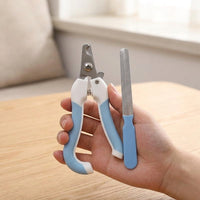 Nail Clippers with a Built-in Nail File, Stainless Steel Cat and Dog Nail Clippers for Small Animals, Non Slip Puppy Nail Clippers, 14cm Length