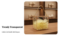 Clear Box Easy Assembly Transparent Gift Box Versatile Foldable Clear Container for DIY Enthusiast S, Dessert Makers, Retail Display, Weddings