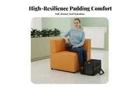Sectional L-Shaped Sofa Nordic Aesthetic Configurable Block Sofa Petpet-Considerate High-Resilience Foam for Families, Salon