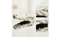 Lifelike Crocodile Skull Hide Weathered Reptile Hide Hollow Terrarium Ornament Long-Lasting for Vivarium