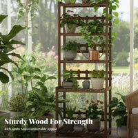 Floor-Standing Multi-Level Flower Rack Indoor and Outdoor Tiered Flower Shelf Space-Saving Design Plant Stand Strong Load-Bearing for Gardeners, Homeowners, Decorators, Balcony, Living Room, Sunroom