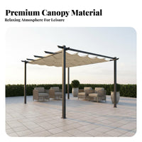 Retractable Canopy Pergola Protection Retractable Pergola Shade Cover Stable Frame Garden Gazebo Kit for Homeowners, Backyard, Poolside, Greenhouse