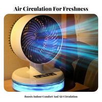 Portable Water Cooling Fan 7-Color Desktop Air Chiller Three Settings Adjustable Tabletop Ventilation Device for Office Workers, Bedroom, Dorm Room
