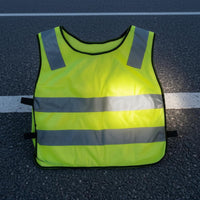 Black Trim Children's Reflective Vest Horizontal Bands Kids High Visibility Vest Sleeveless Lightweight