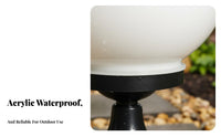 Waterproof Acrylic Ball Lampshade Shatterproof Acrylic Replacement Globe Weather Resistant for Courtyard, Garden, Pathway