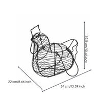 Portable Handle Chicken Shaped Egg Basket Hollow-out Design Chicken Egg Basket Multi-Functional for Pantry, Dining Table