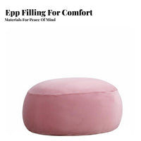 Soft & Comfortable Round Pouf Ottoman Lightweight & Portable Beanbag Chair Versatile Use Floor Seating High Resilience for Students, Parents, Balcony, Small Areas, Living Room, Lounge Area