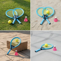 2 Pieces Non-Slip Kids Tennis Racket Set Large Tennis Racket Toy Lightweight Racquet Sturdy for Children