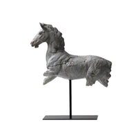 Horse Sculpture with Stand Galloping Tabletop Horse Statue Resin Decor for Art Collectors, Console Table, Bookshelf