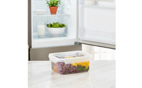 Portable Airtight Food Storage Container Set Space-Saving Freezer Storage Box Included Plastic Food Box with Lid Transparent