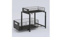 Metal Cabinet Organizer with Pull-out Baskets Heavy-Duty Sliding Cabinet Basket Rack Smooth Under Sink Organizer