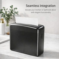 Dining Table Paper Dispenser for Folded Hand Towels, Freestanding Tissue for Bathroom and Kitchen, Top-Opening Lid