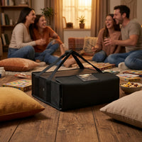 Insulated Pizza Delivery Bag Meal Transport Bag Professional Pie Carrier with Handles Large Carrier for Picnics