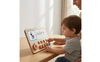 Educational Alphabet Board Toy Removable Tokens Math Learning Board Child-Friendly Alphabet Matching Game Reusable Cards for Preschoolers, Kids, Classroom