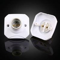 Garage Lighting Light Fitting for Pendant Light, E27 Lamp Holder and Bulb Holder, Flame Retardant E27 Lamp Ceiling Pendant, 2 Pack Plastic Set
