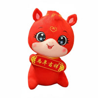 Fortunate Gift Chinese Astrological Horse Mascot Cute Design Chinese New Year Horse Stuffed Animal