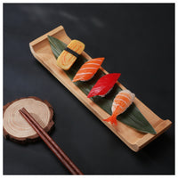 Bamboo Sushi Serving Board Japanese-Style Sushi Board Traditional Wooden for Home Dining