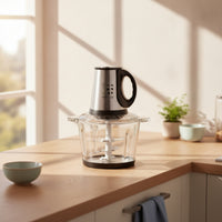 Long-Lasting Food Chopper with Glass Bowl Powerful Electric Food Chopper Countertop Appliance Compact for Home Cooks, Kitchen