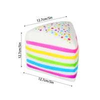 Stress Relief Sprinkle Cake Press Toy Soft Texture Cake Slice Fidget Toy for Children, Office, School