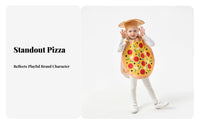 Pizza Costume Includes Hat Pizza Cosplay Set Double-Sided Funny Food Outfit for Kids, Boys, Parties, Dress-Up