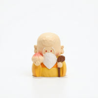 Painted Resin Figurine Spiritual Deity Figurine with Accessories Miniature Deity Statue Colorful Compact for Collectors, Desk