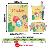 Easter Blanket Holiday Theme Soft Flannel Blanket Warm Throw Blanket for Infants, Sofa, Couch, Bed