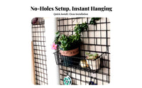 Over-the-Railing organizer Space-Saving Hanging Basket Rust-withstandant for Windowsill
