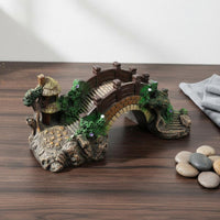 Fish Tank Arch Bridge Provides Shelter and Hiding Spots Fish Tank Bridge Decoration for Aquatic Life Turtle Basking Resting Area