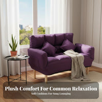 Space Saving 3-in-1 Convertible Loveseat Foldable Design Adjustable Futon Couch Easy Assembly Sofa Bed Long-Lasting Construction for Apartment Dwellers, Young Adults, Homeowners, Balcony, Small Areas, Bedroom