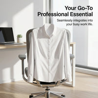 Long Sleeve Shirts for Women with Anti-Gaping Design for Office Work, Plus Size White Blouse, Square Neck Fitted for Business