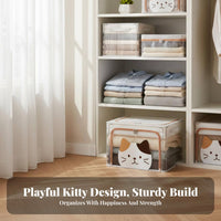 Foldable Frame Storage Box Large Capacity Stackable Framed Box Clear View panel