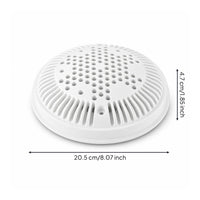 White Main Drain Cover Plastic Domed Grille Cover Concentric Slots