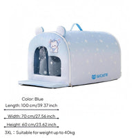 Dog Cooling House Zippered Dog Tunnel Bed Snowflake Print