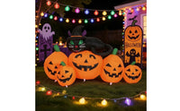 Inflatable Pumpkin with Cat Cute-Spooky Pumpkin Cat Inflatable Quick Setup Inflate Decoration for Lawn