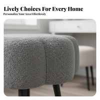 Multi-Purpose puffyShaped Pouf Thick Sponge Cushion Sculptural Pouf Modern Design Vanity Stool Soft Upholstery for Makeup Enthusiasts, Apartment Dwellers, Young Adults, Bedroom, Dressing Room, Entryway