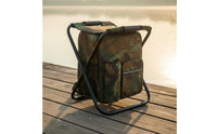 Backpack Chiller Stool Foldable Design Backpack Chiller Chair Versatile Multifunctional Insulated Fishing Stool for Campers, Anglers, Picnics, Beach