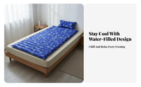Waterproof Water-Filled Cooling Mattress No Electricity Needed Water Cooled Mattress Easy to Fill Ice Cooling Bed Pad Reusable for Students, Babies, Dorm Room, Sofa, Chair