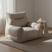Washable Cover Single Lazy Sofa Wear-Resistant Material Upholstered Bean Bag Armchair High Resilience Modern Floor Lounger Ergonomic Design for Bedroom, Balcony, Living Room