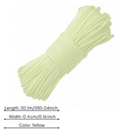 4 Mm Luminousin-the-Dark Cord Round Luminous Cord Woven Glow Paracord High Visibility