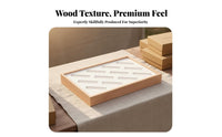 Solid Wood Frame Wooden Bracelet Display Tray Soft Padded Slots Bracelet Display Holder Protects From Scratches for Craft Fairs, Dresser Top