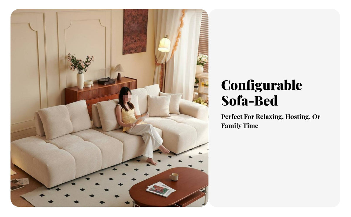 Sectional sectional piece Sofa Chenille Upholstery Living Room Furniture Minimalist design Sectional Couch for Families, households, Lounge Area, unpartitionedPlan Space