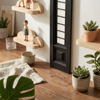 Mini European Window Panel Frame Realistic Design Miniature Decor Easy to Use